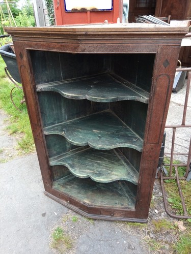 Georgian oak corner cupboard - corner, cupboard.