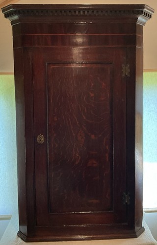 Antique english oak corner - english,