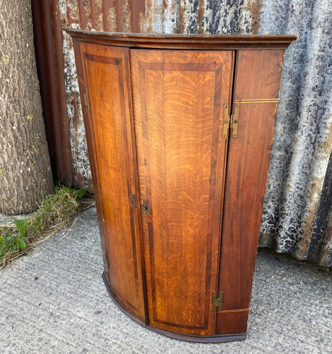 Georgian oak bow front - georgian,