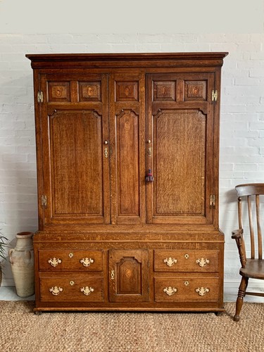 Late georgian oak press - oak,