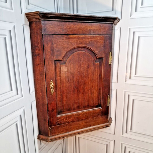 Antique oak corner cabinet - antique,
