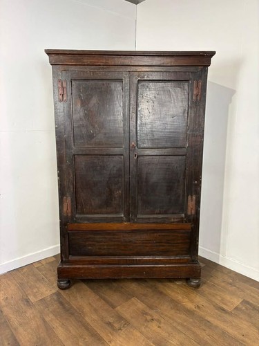 Antique georgian oak two door - oak,